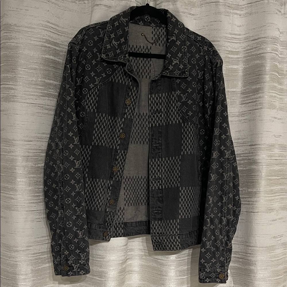 Louis Vuitton Black and Gray Monogram Jacket